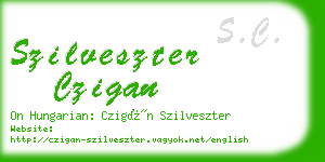szilveszter czigan business card
